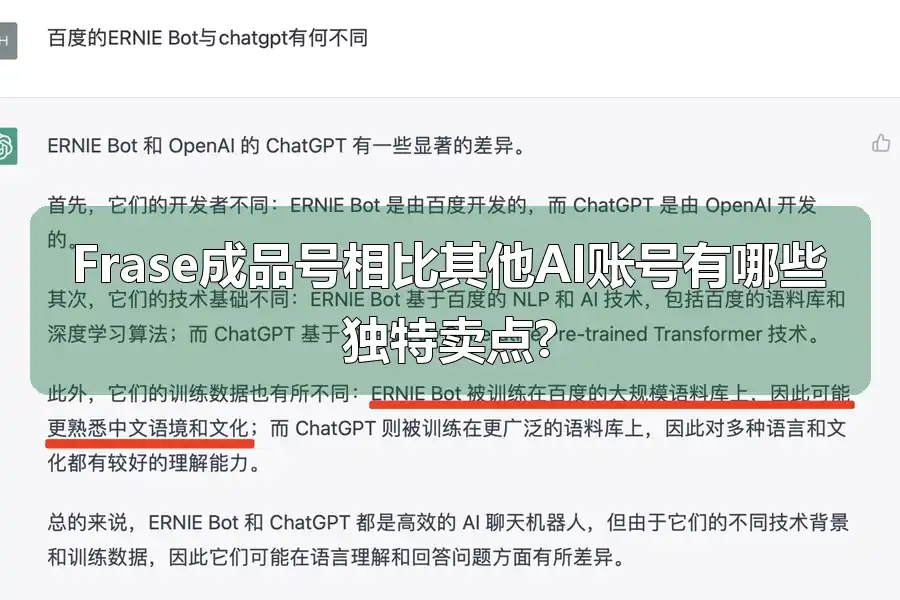 Frase成品号相比其他AI账号有哪些独特卖点?